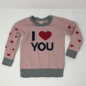 Pink and gray Baby Gap sweater